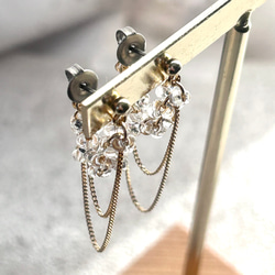 2color！ファルファーレのトリプルフープ ピアス/イヤリング⑅*॰ॱ 4枚目の画像