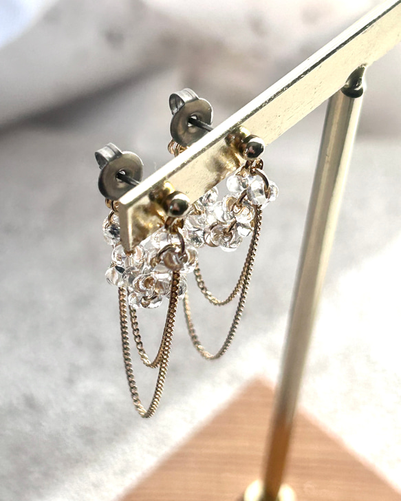 2color！ファルファーレのトリプルフープ ピアス/イヤリング⑅*॰ॱ 4枚目の画像