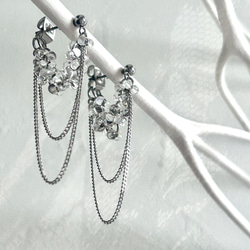 2color！ファルファーレのトリプルフープ ピアス/イヤリング⑅*॰ॱ 6枚目の画像