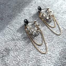 2color！ファルファーレのトリプルフープ ピアス/イヤリング⑅*॰ॱ 3枚目の画像