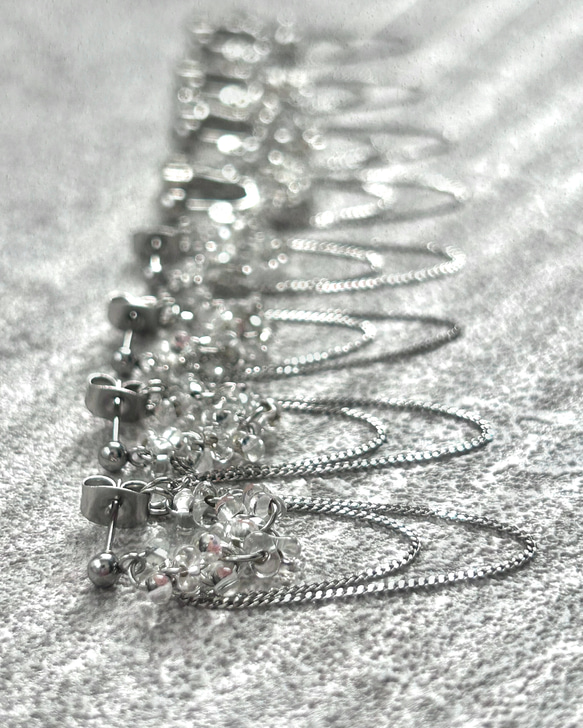 2color！ファルファーレのトリプルフープ ピアス/イヤリング⑅*॰ॱ 7枚目の画像