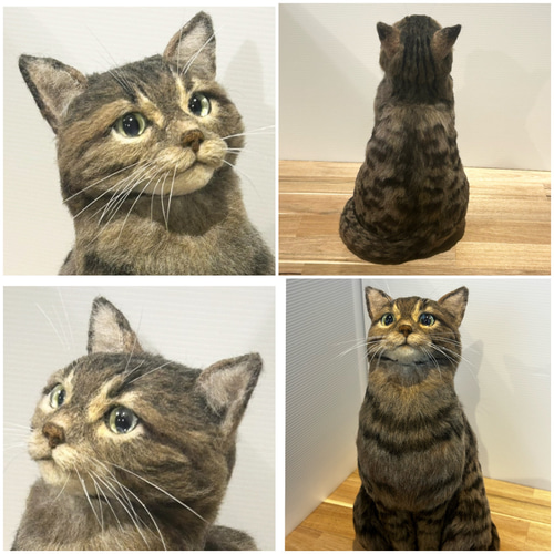 羊毛フェルト　猫　オーダー　［yuuページ］62 羊毛フェルトオーダー】うちの子オーダー、羊毛フェルト 猫
