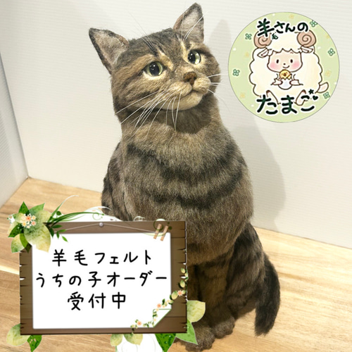 羊毛フェルトオーダー】うちの子オーダー、羊毛フェルト 猫