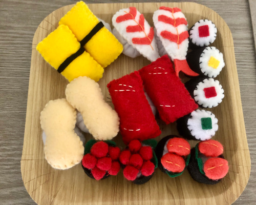 にこ様 参考写真 羊毛フェルト 寿司セット にこ様 参考写真 羊毛