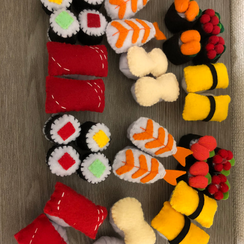 フェルト・おままごとお寿司セット32個！ おもちゃ・人形 tomo 通販