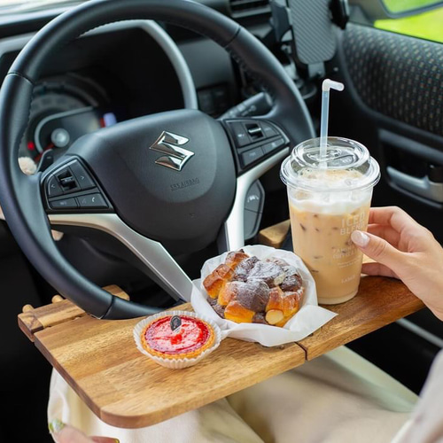 アカシア無垢】折りたたみ車載デスク｜車中泊・車中飯・ワーク