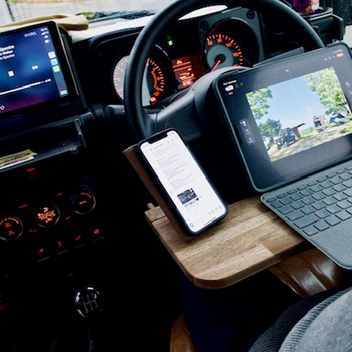 アカシア無垢】折りたたみ車載デスク｜車中泊・車中飯・ワーク