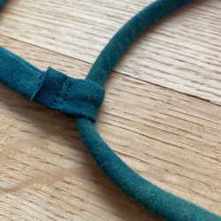 【藍、槐】草木染めブラ　オーガニックコットン　femcare　しめつけない　綿　ブラ　ヨガ　リラックス　見えてもかわいい 5枚目の画像