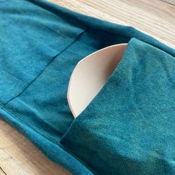 【藍、槐】草木染めブラ　オーガニックコットン　femcare　しめつけない　綿　ブラ　ヨガ　リラックス　見えてもかわいい 7枚目の画像