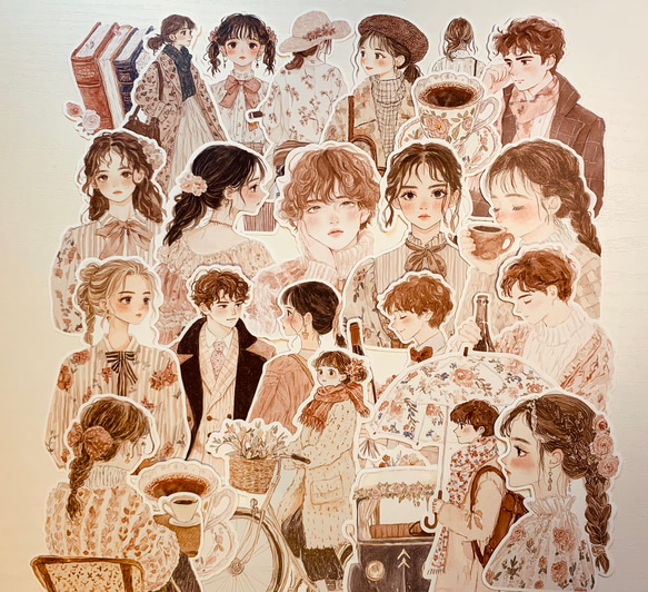 *Chérie* 様　お取り置き中(*・ᴗ・*) コラージュ素材　まとめ売り フレンチガーリーダイカット24枚 No.408おすそ分け