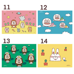 5枚セット　選べるイラストポストカード②【全10種類】 1枚目の画像