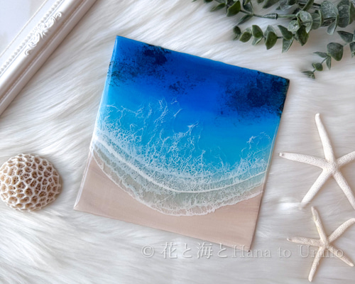 海と白波のキャンバスアート✳︎海レジンアート オーシャン
