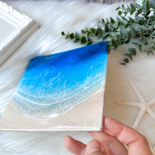 海と白波のキャンバスアート✳︎海レジンアート オーシャン