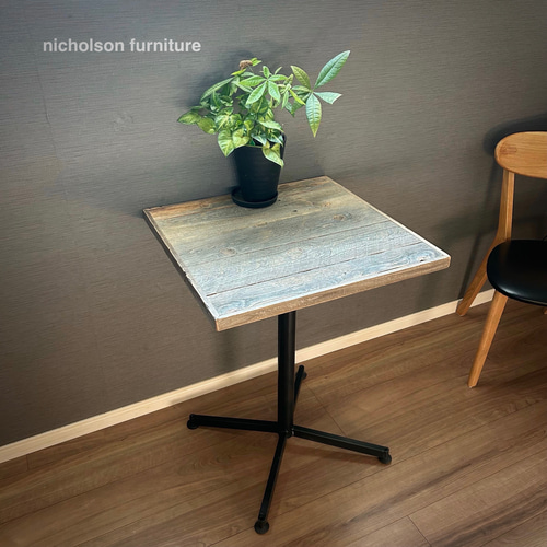 THE CAFE TABLE / 無垢 杉 ヴィンテージスタイル Black Steel