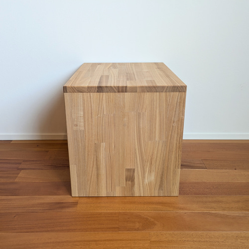 リノリウム×オーク×タモ カフェテーブル サイドテーブル ハンドメイド