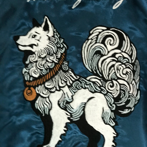 Softmachine スカジャン White孔雀刺繍 Softmachine スカジャン White孔雀刺繍