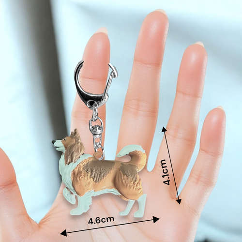 シェルティ/コリー miniリアル3Dフィギュア/ミニチュア キーホルダー 1