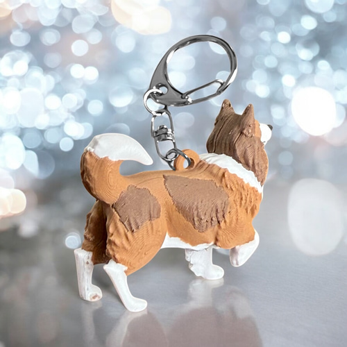 シェルティ/コリー miniリアル3Dフィギュア/ミニチュア キーホルダー 1