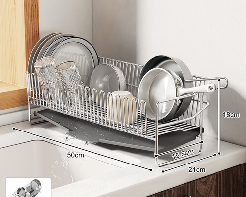 BOOSINY キッチンラック シンク上 収納 水切りラック シンク上 食器