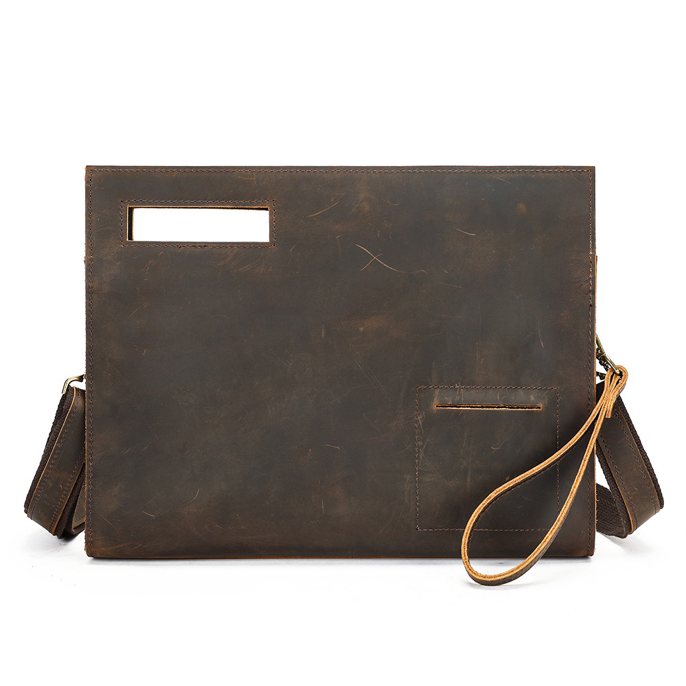 ヴィンテージデイリー通勤バッグビジネスバッグ牛革ブリーフケース本革封筒レザーバッグ