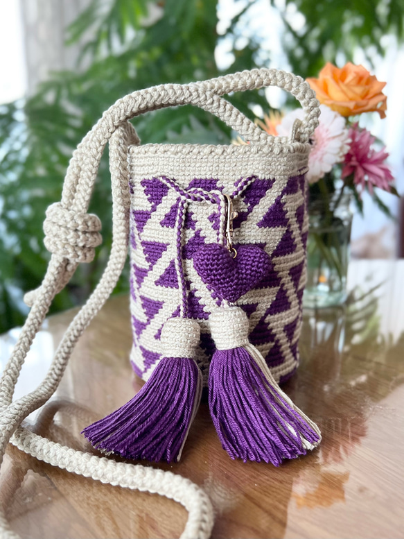 カラフル編み込みデザインショルダーバックオーダーサンプル カラフル編み込みデザインショルダーバックオーダーサンプル カラフル