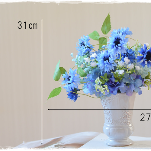 アート【Creema限定】青から薄紫色グラデーション紫陽花と濃淡