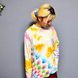 タイダイ染め Tシャツ XLサイズ カラフルミックス ムラ染め