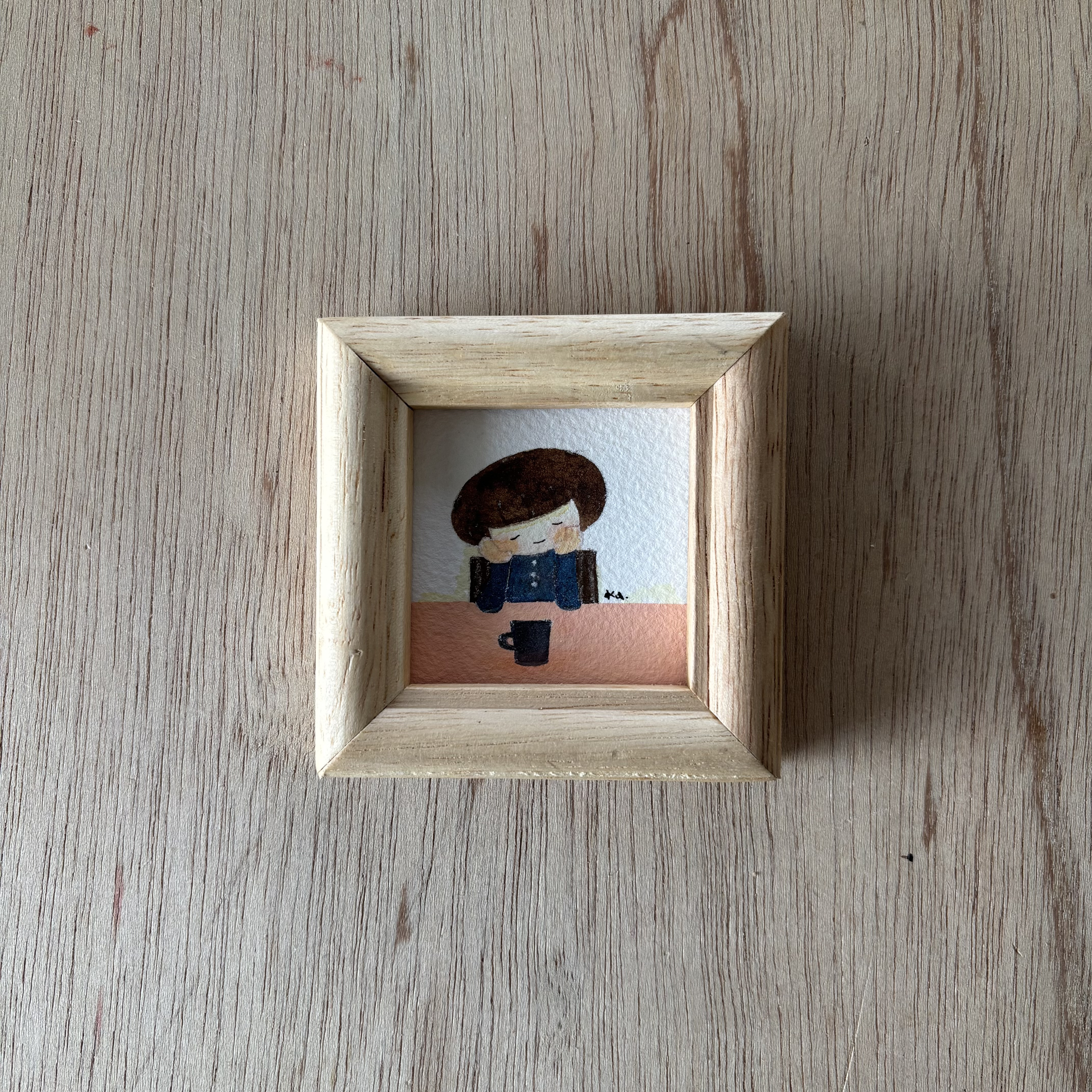 「まったりゆったり」ミニ額　原画