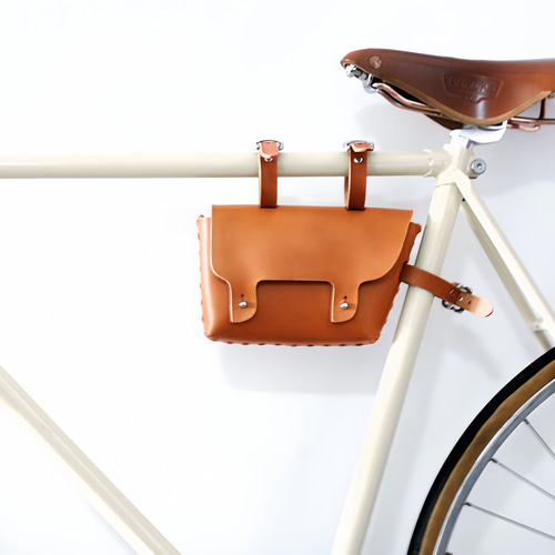 ハンドメイドレザー自転車フレームツールバッグ
