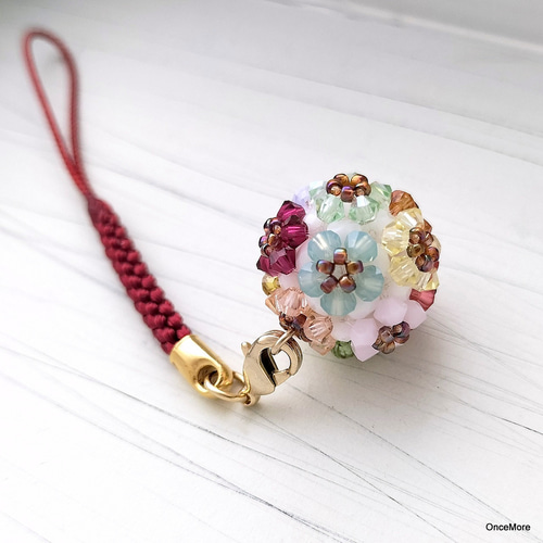 花手毬の根付け・帯飾り12color（S） 和装小物（帯・半襟） OnceMore