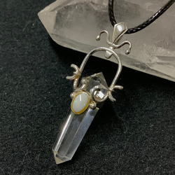 駆除されてしまった月の輪熊さんの爪のネックレスとブレスレット 一点物☆魔.除けの御守り 熊の爪＆ヒマラヤ水晶 ネックレス ③