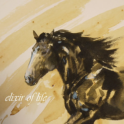 荷馬２０２５ (高級水彩画用紙３２ｃｍ×４１，５ｃｍ、コーヒー、墨） 2枚目の画像