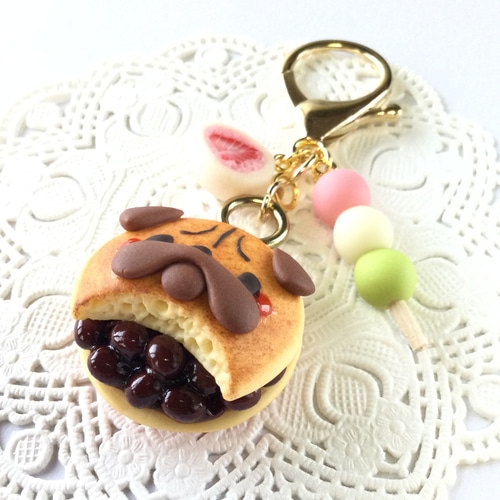 フェイクスイーツ*パグちゃん・どら焼き・三色団子・苺大福・チャーム