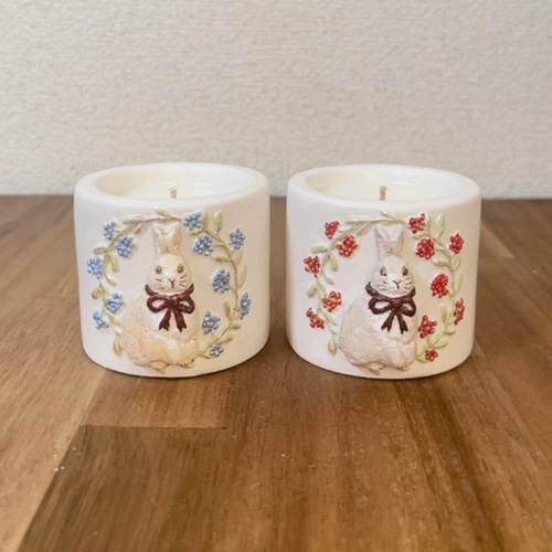 うさぎと実の器〉キャンドル アロマキャンドル プレゼント ジェス