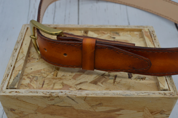 メンズベルト（茶色ぼかし） 3枚目の画像