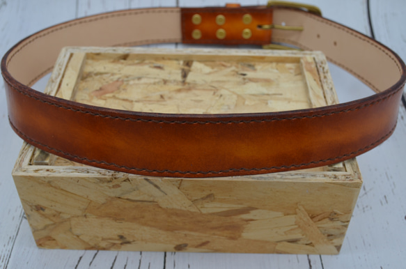 メンズベルト（茶色ぼかし） 5枚目の画像