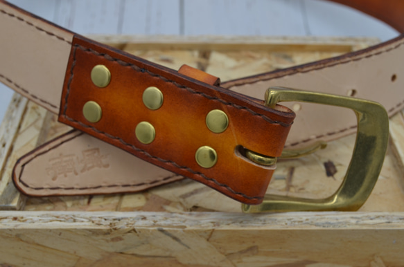 メンズベルト（茶色ぼかし） 10枚目の画像