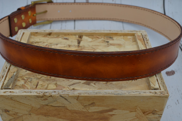 メンズベルト（茶色ぼかし） 4枚目の画像