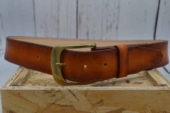 メンズベルト（茶色ぼかし） 1枚目の画像