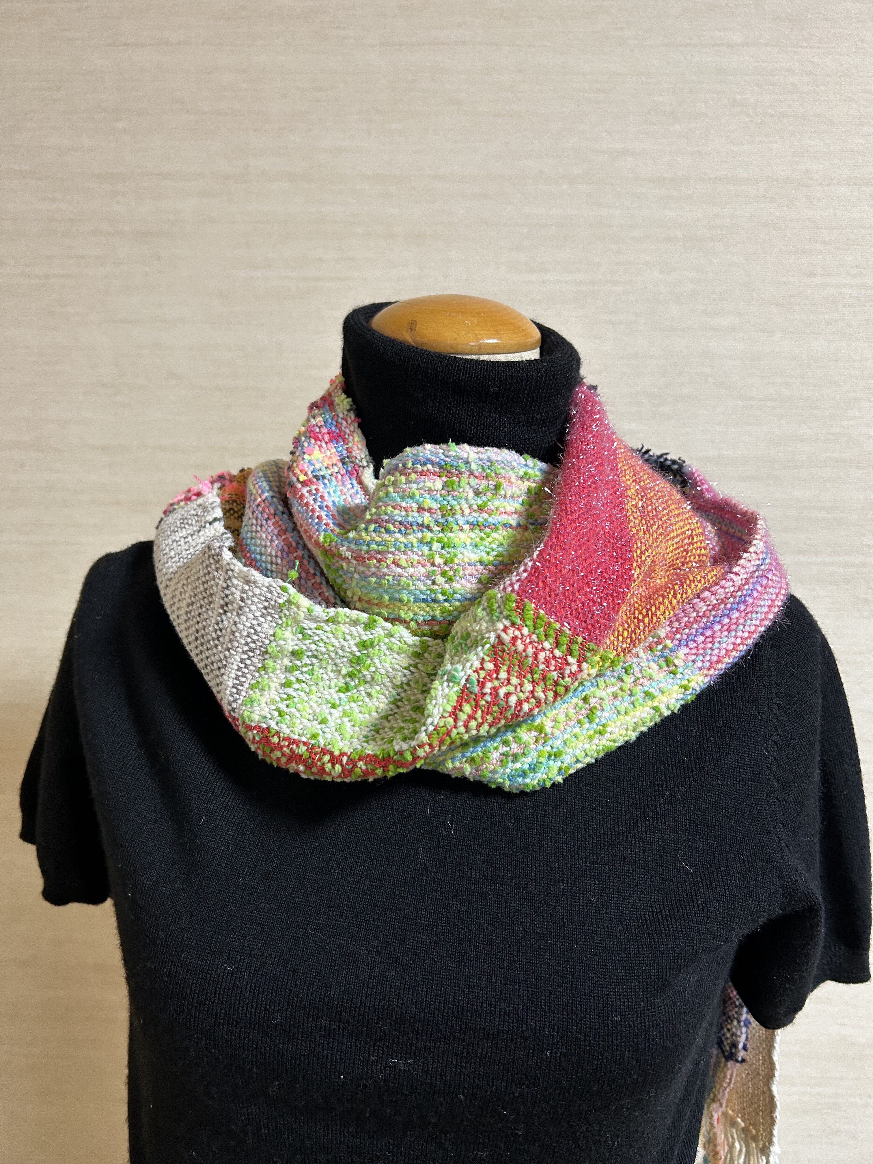 さをり織りマフラー