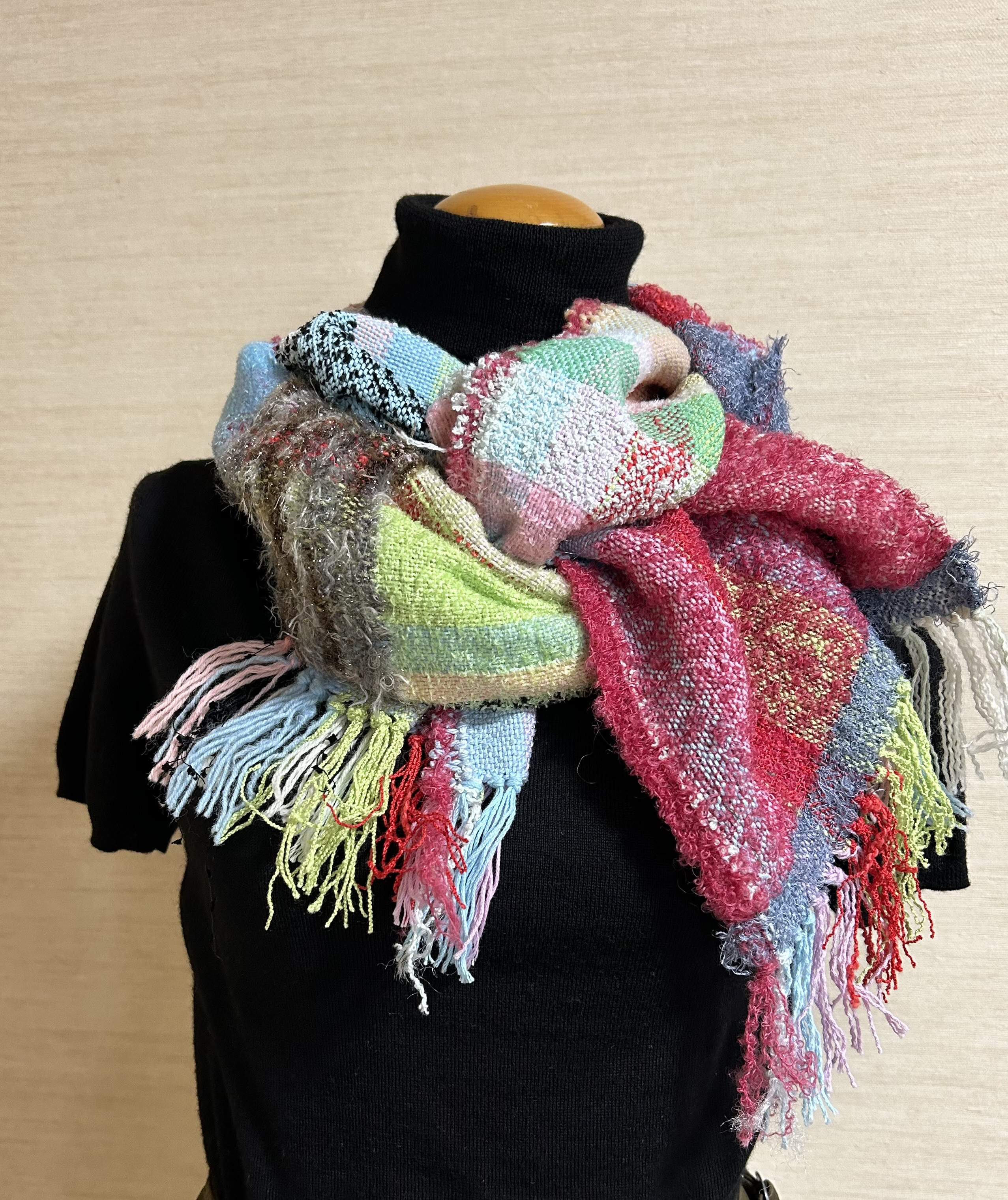 さをり織りマフラー