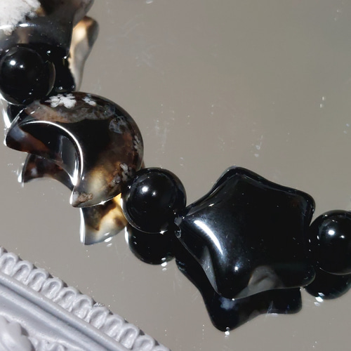 夜桜瑪瑙 月と星 運気の流れをよくする ブレスレット PENDENS