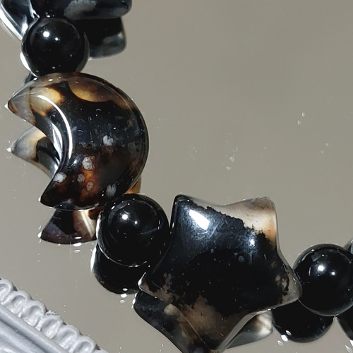 夜桜瑪瑙 月と星 運気の流れをよくする ブレスレット PENDENS