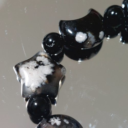 夜桜瑪瑙 月と星 運気の流れをよくする ブレスレット PENDENS