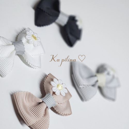 ベビーヘアクリップ⋈ヘアゴム❤︎グレー ベビーヘアクリップ 滑り止め付き プチギフト ヘアアクセサリー 可愛い