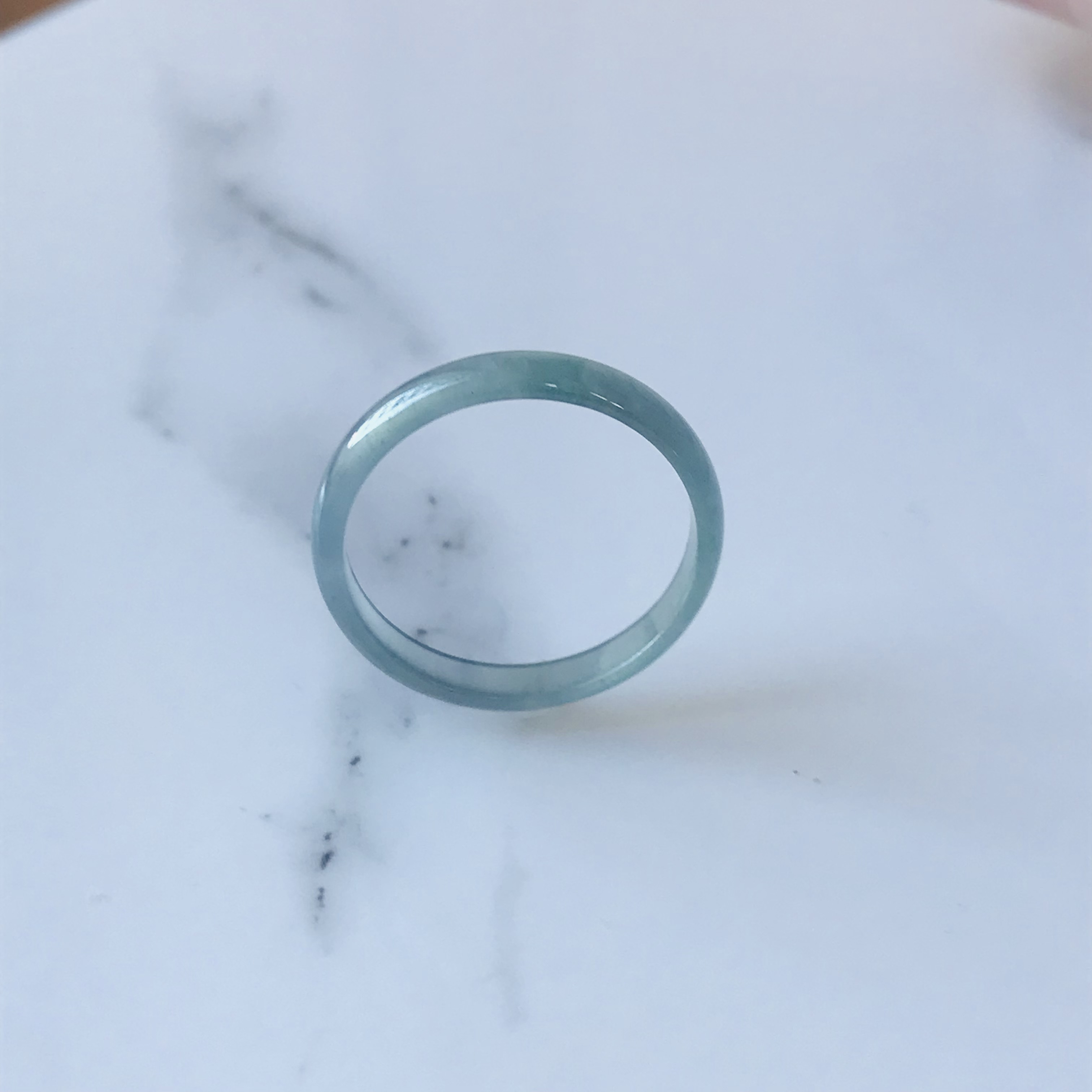 [R120-0011］ ジェイド　JADE ヒスイ　本翡翠　くりぬき　リング　天然石　一点物　グアテマラ産　19号　指輪