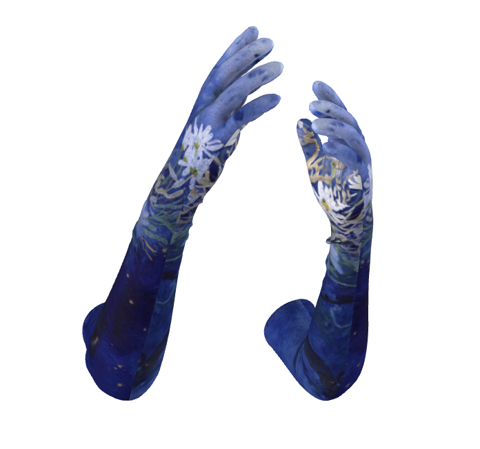 海の底で見る夢　フリースロング手袋