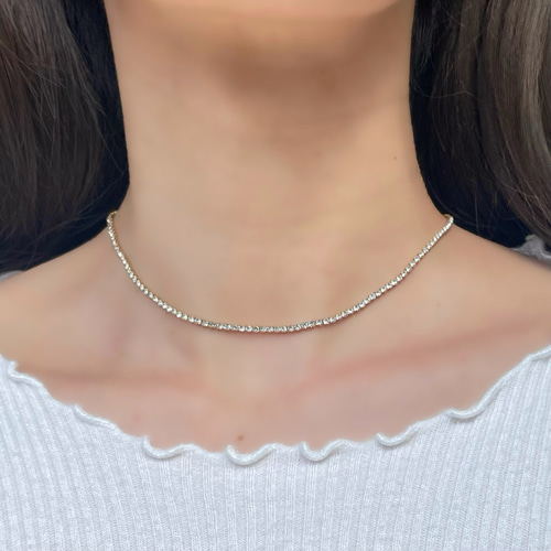 ステンレス　高級バックル　メンズテニスネックレス　5ミリ18 czダイヤ LEX ステンレス 高級バックル メンズテニスチェーン 5ミリ18