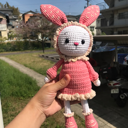うさぎちゃんあみぐるみ編みおもちゃ出産お祝い子供誕生日