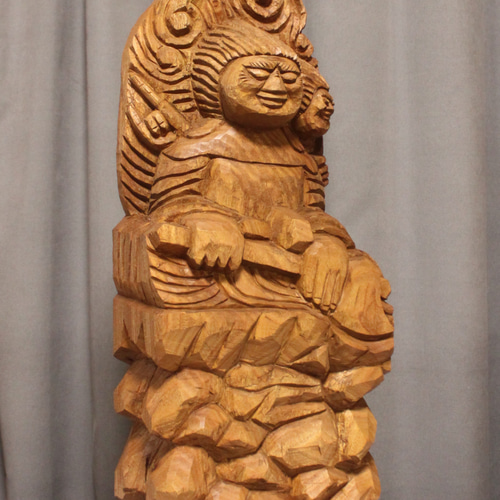 ☆現品限り☆両面宿儺（高さ：60cm:rs6105）仏像 円空仏 摸刻